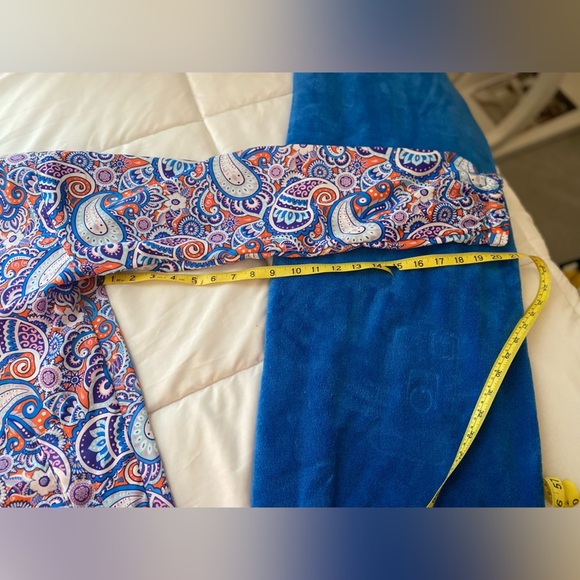 Simply Southern Size XL Paisley Rain Jacket Waterproof Fall Orange Blue Hooded - Picture 7 of 7